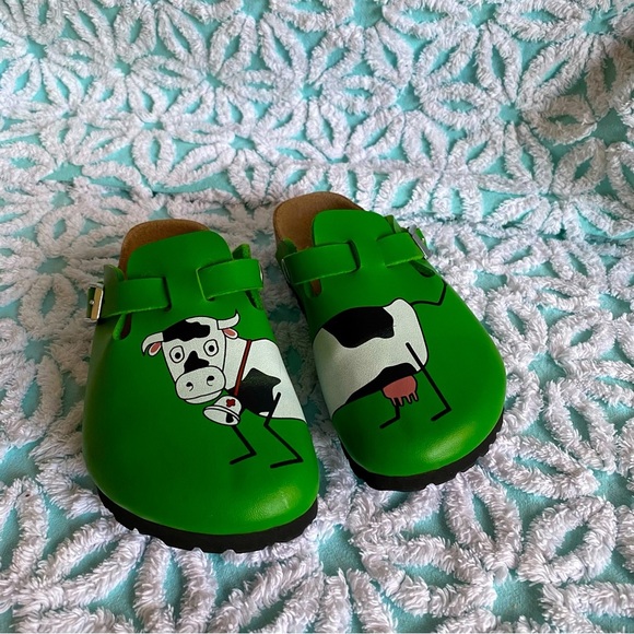 Birkenstock Birkies clogs sandals children’s size 12 cows farm print - Picture 1 of 13